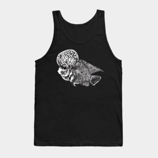 Black white flowerhorn fish Tank Top